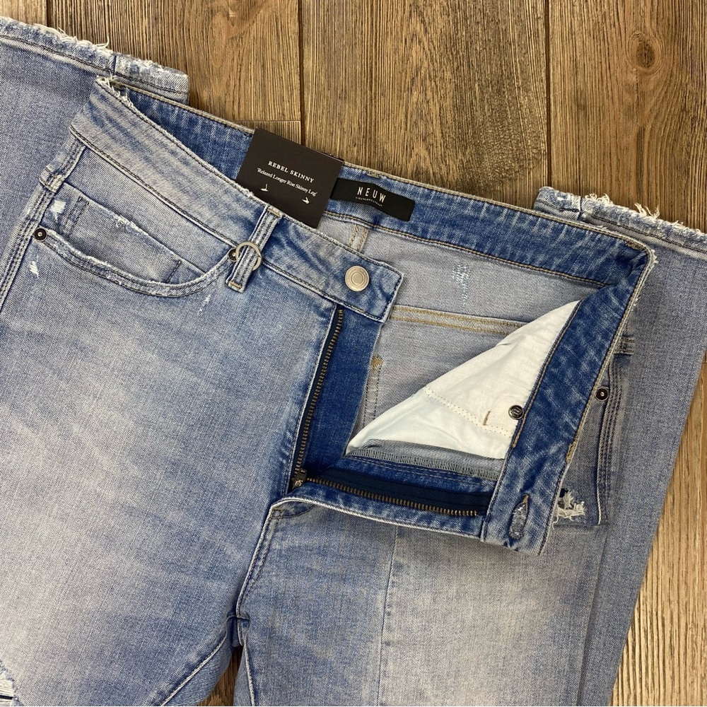NEUW Denim Rebel Skinny Distressed Jeans Size 32x32 - Picture 7 of 12
